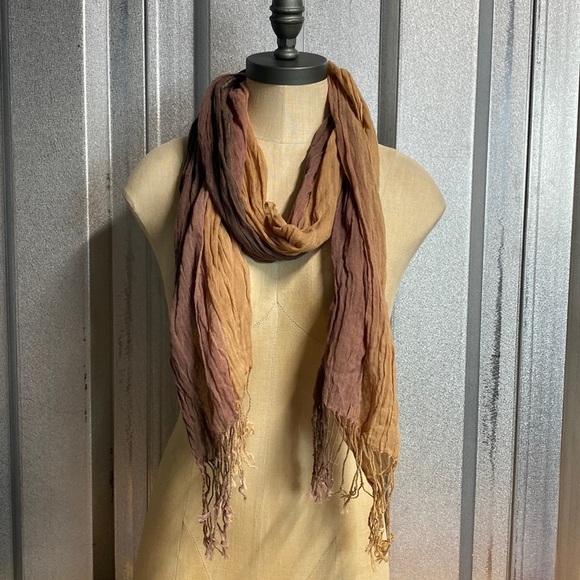 OMBRÉ BROWN SCARF UNBRANDED - Picture 2 of 4